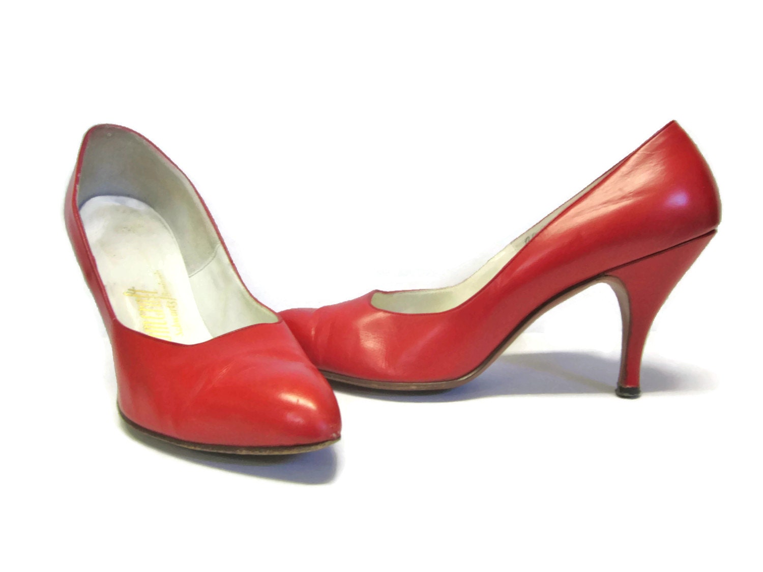 50 s chaussures des années 1950 Escarpin rouge 1950 8 1/2