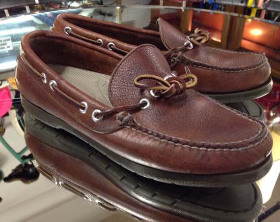 L. L. Bean Men's Brown Leather Moccasins Loafers by Socalledjunk