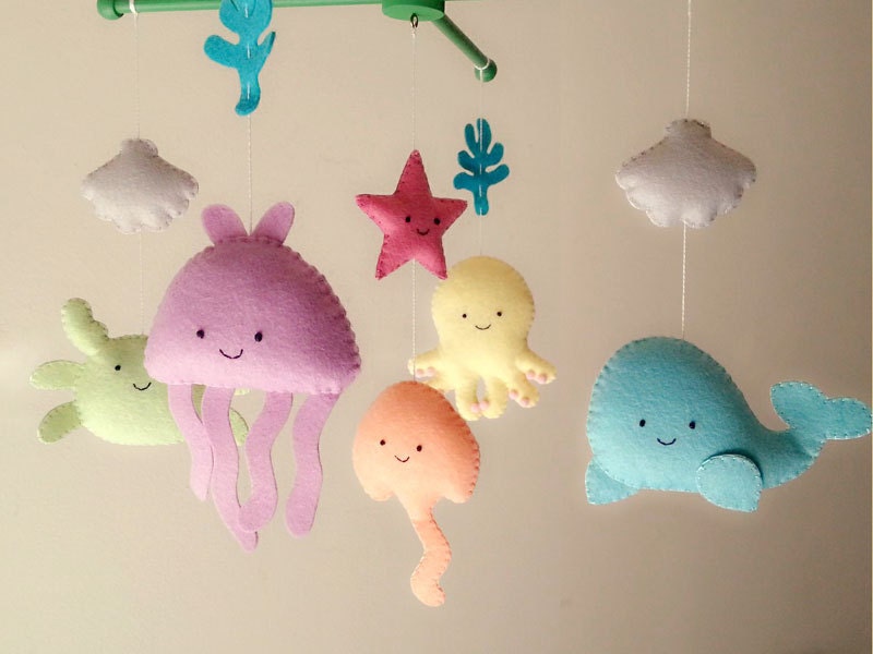 Baby crib mobile sea animal mobile ocean mobile Under