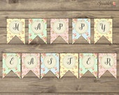 Shabby Chic & Lace Easter Bunting / Banner (DIY Printable) INSTANT DOWNLOAD Il_170x135