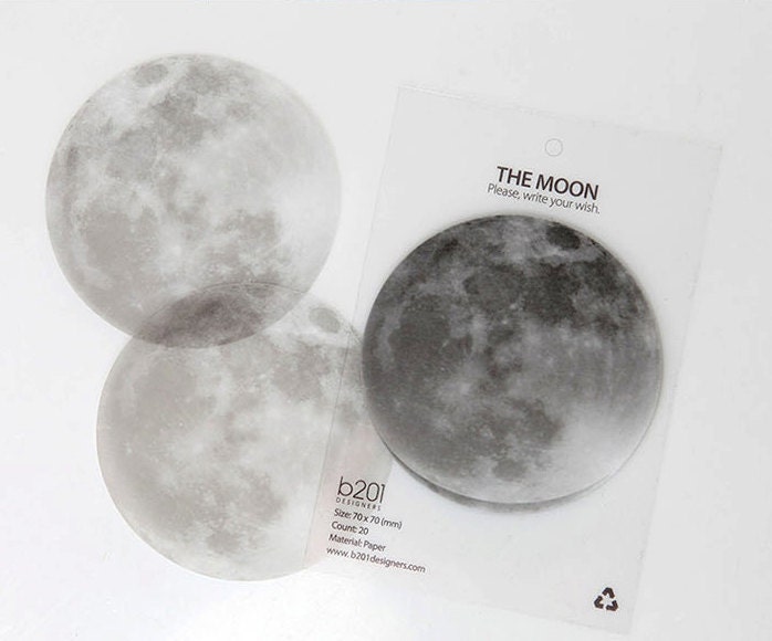 The Moon Tracing Paper Sticky Note Adhesive Paper Postit