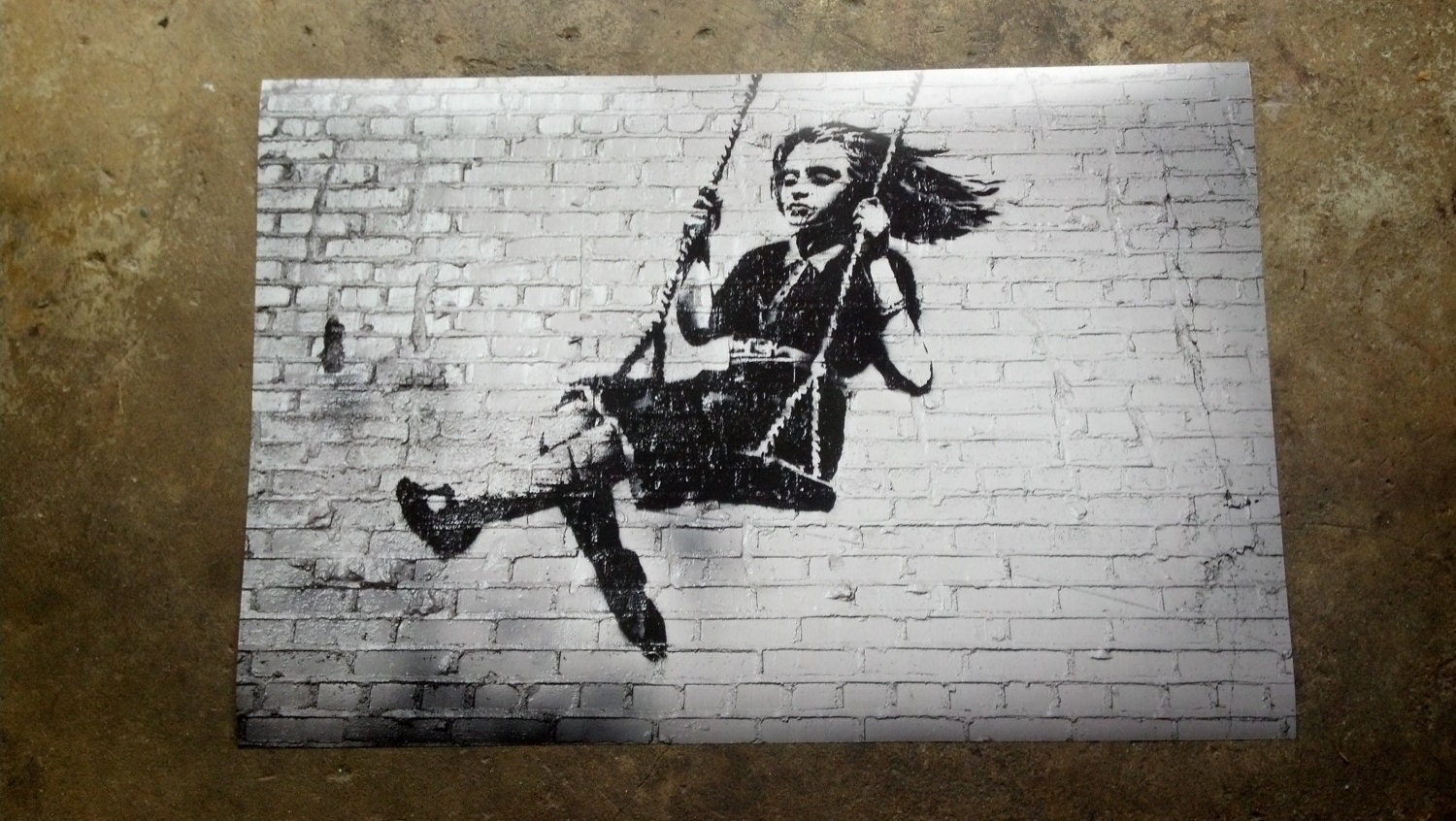 Banksy Poster 24x36 Girl On Swing by B2MPrints on Etsy