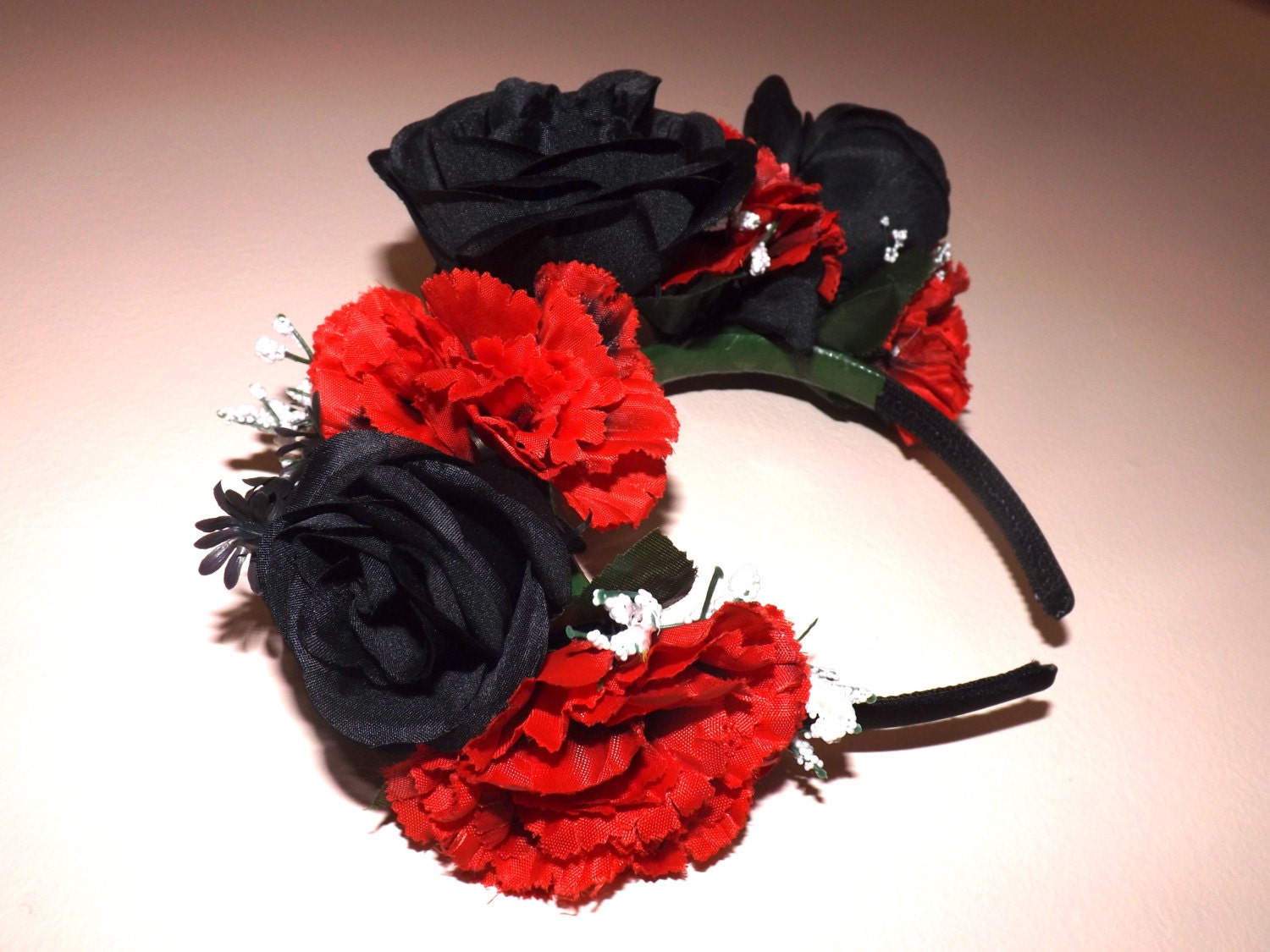 RESERVED FOR CAMILLE Black Widow Flower Crown Day of the