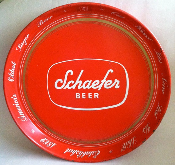 Vintage Schaefer Beer Red Beer Tray