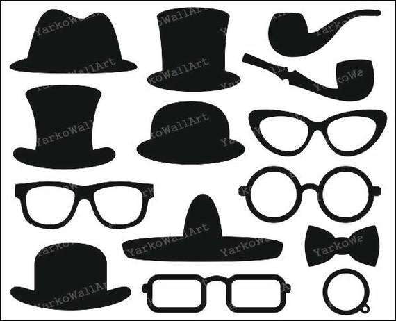 moustache and hat clipart - photo #42