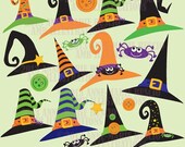 80% OFF Witch hat clipart, commercial use, vector graphics, digital clip art, digital images - AMB-207 Il_170x135