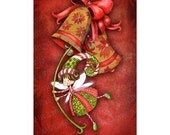 80% OFF Printable Christmas cards DIY instant download - Christmas fairy ringing bells AMB-621 Il_170x135
