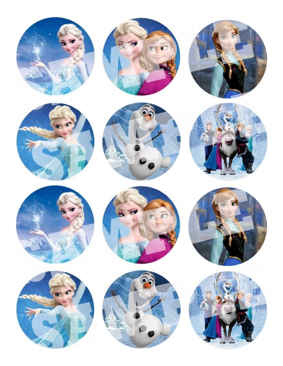 PRINTABLE Frozen Circles Hi Res Download JPG File, 12 round to print as ...