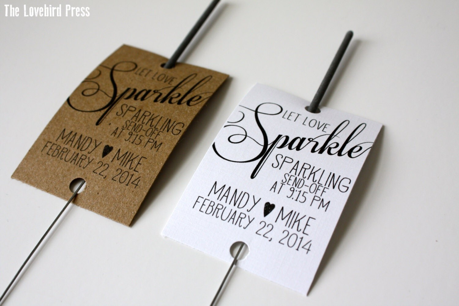 Wedding Sparkler Tags Let Love Sparkle by TheLovebirdPress