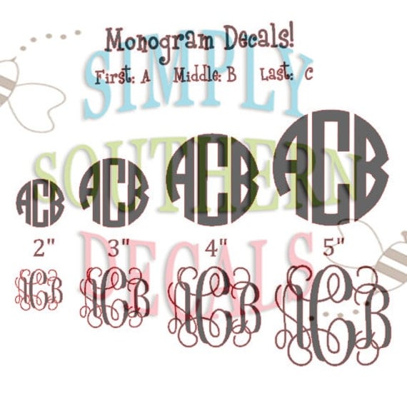 monogram-car-decal-choose-your-size