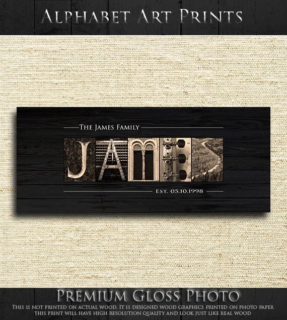 Family Established Sign // Family Name Sign // Family Name Wall Plaques // Printed on Premium Gloss Photo // Large Format Printing by WeddingTreePrints