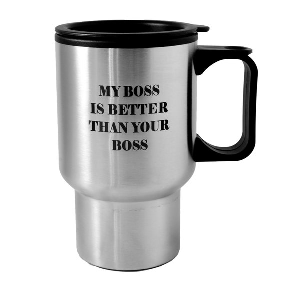 14oz My Boss Is Better Than Your Boss Stainless by HipFlaskPlus