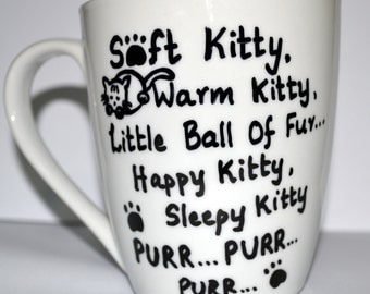 Soft Kitty Warm Kitty - The Big Bang Theory Mug - Sheldon Cooper - TBBT 10 oz