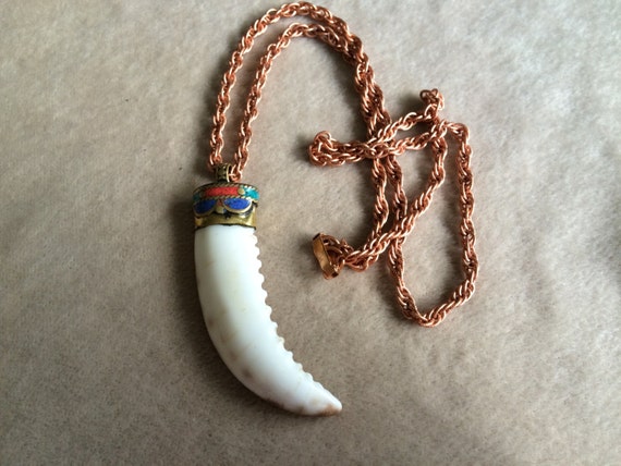 KING CRAB Claw Pendant necklace large vintage