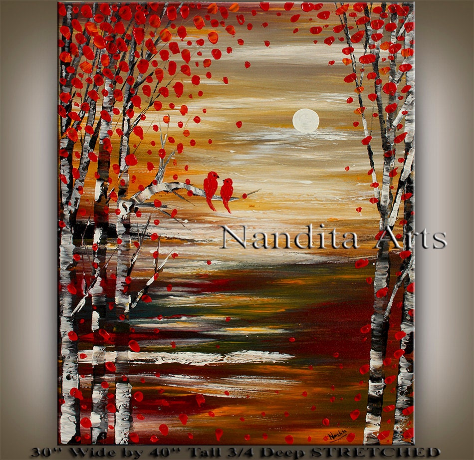 ABSTRACT Large Oil PAINTING Original Artwork Landscape Scenic