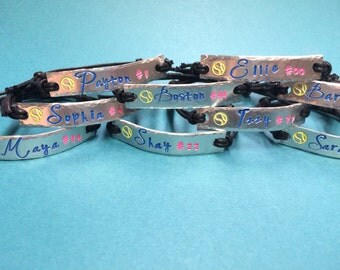 Name Bracelet, Custom Personalized Adjustable Name Bracelets, Design Your Own Team Bracelet