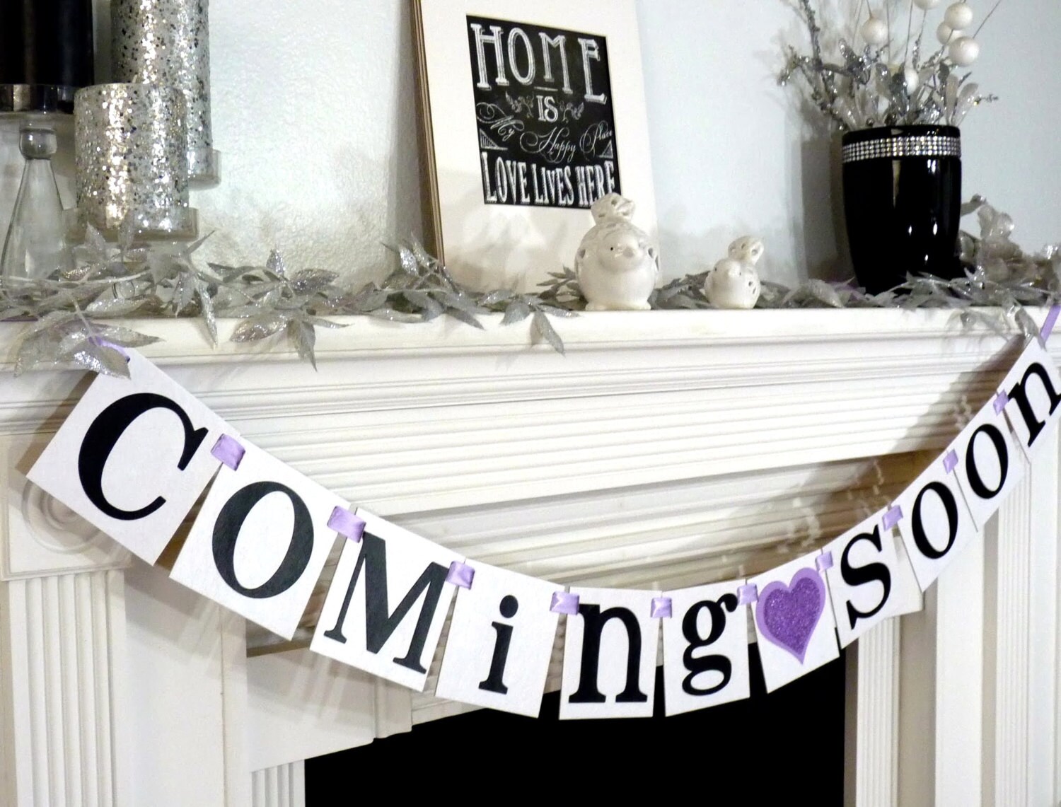 Coming Soon Banner / Baby Shower / Nursery Sign / Baby's1500 x 1141