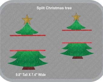 Split Christmas Tree SVG Cutter Design INSTANT DOWNLOAD