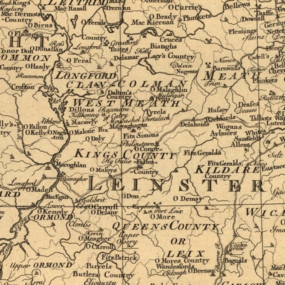 1795 Map of Ireland, show your Irish side