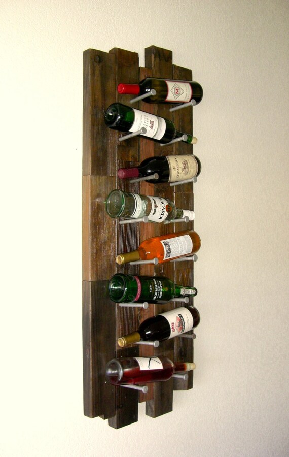 WIne rack Reclaimed wood wine rack rustic wine by SweetRedDesign
