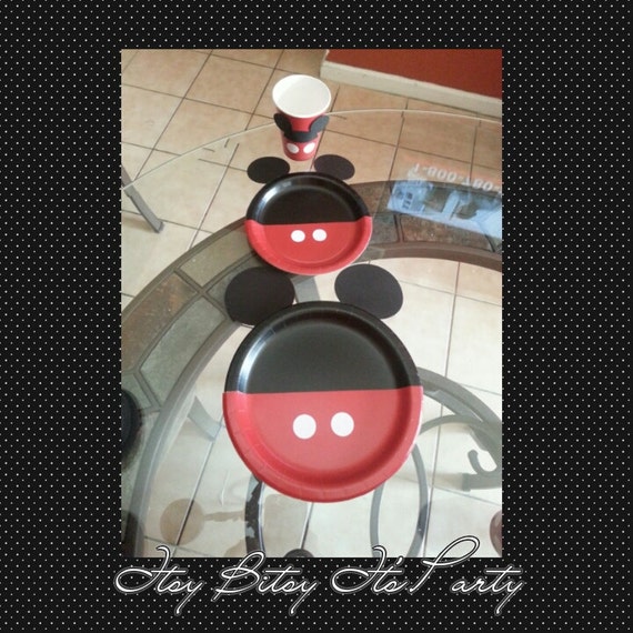 Mickey Mouse dessert plates Minnie Mouse by itsybitsyitsparty