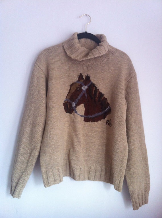 Ralph Lauren Horse Print Sweater