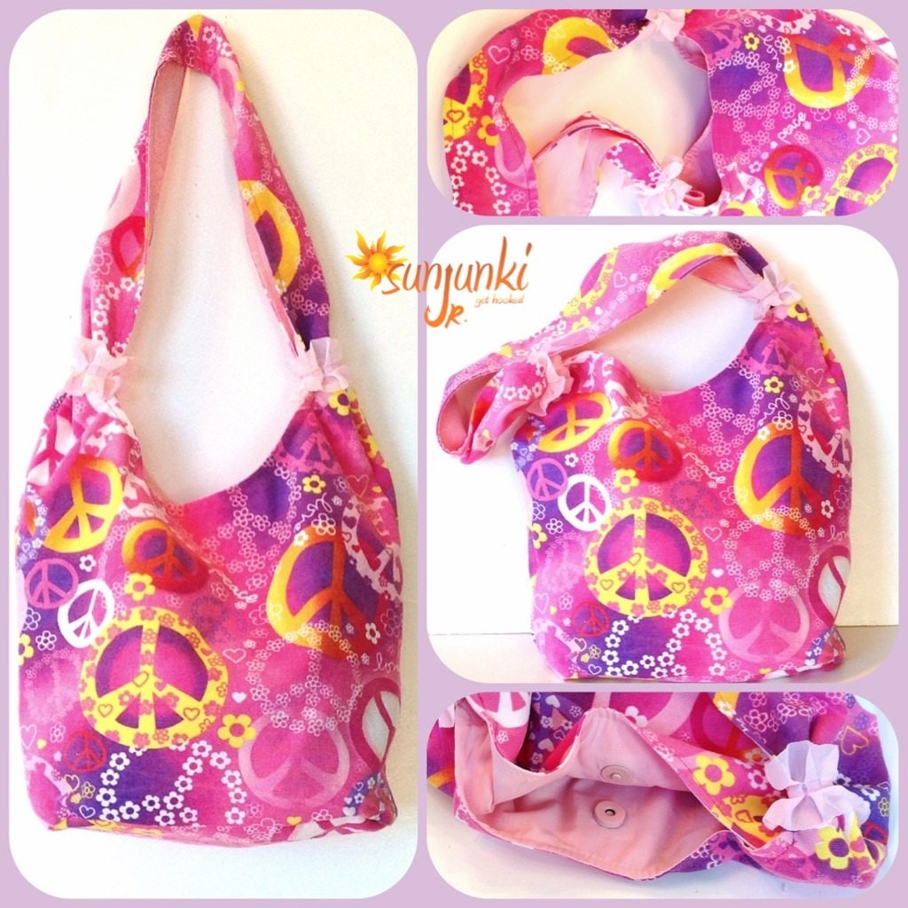 Little Girl Toddler Overnight Bag Travel Bag Beach Bag by Sunjunki