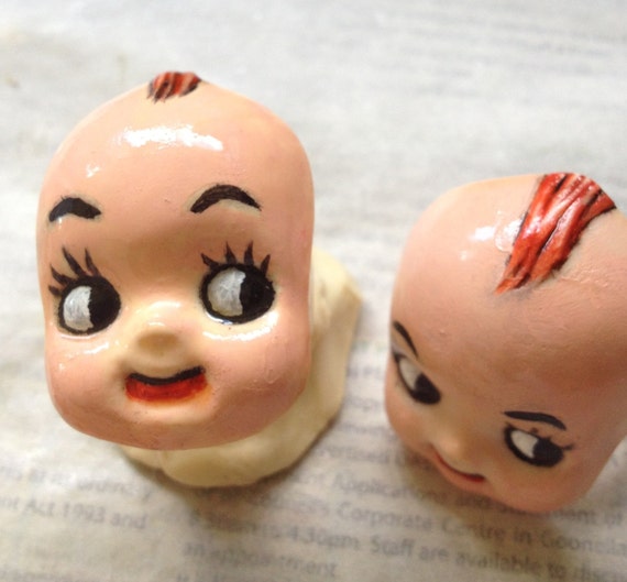Items similar to Kewpie Doll head Ring, small, christening, Edwardian