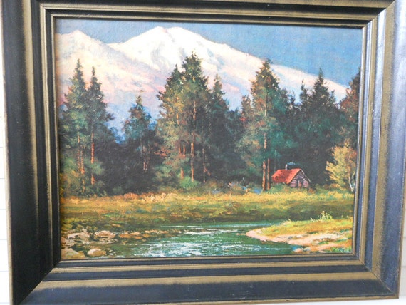 Vintage Print Mount Shasta by Robert Wood by Winde Fine