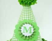 green gingham hat