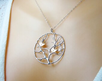 Family necklace Family tree necklace Mothers necklace Mothers jewelry Tree of life necklace Mothers day gift Tree of life jewelry N105