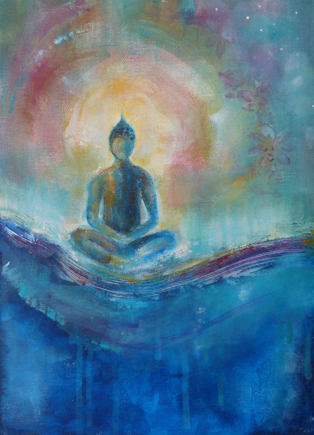Buddha Fine Art Print on Canvas Self Realization