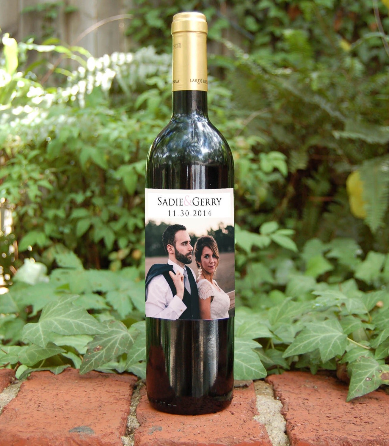 Custom Wedding Wine Bottle Labels Weatherproof Removable