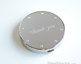 Personalized compact mirror - Engraved compact mirror - Bridesmaid gift