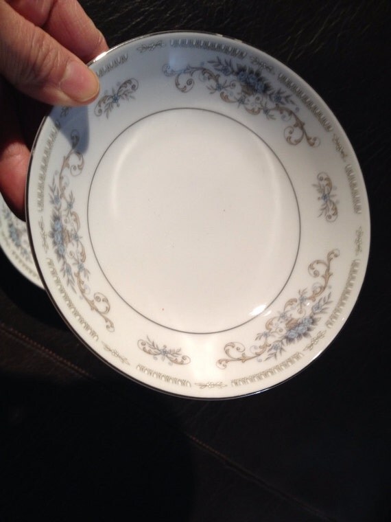 Vintage Fine Porcelain China Diane Japan Blue by UpcycledUpstyled