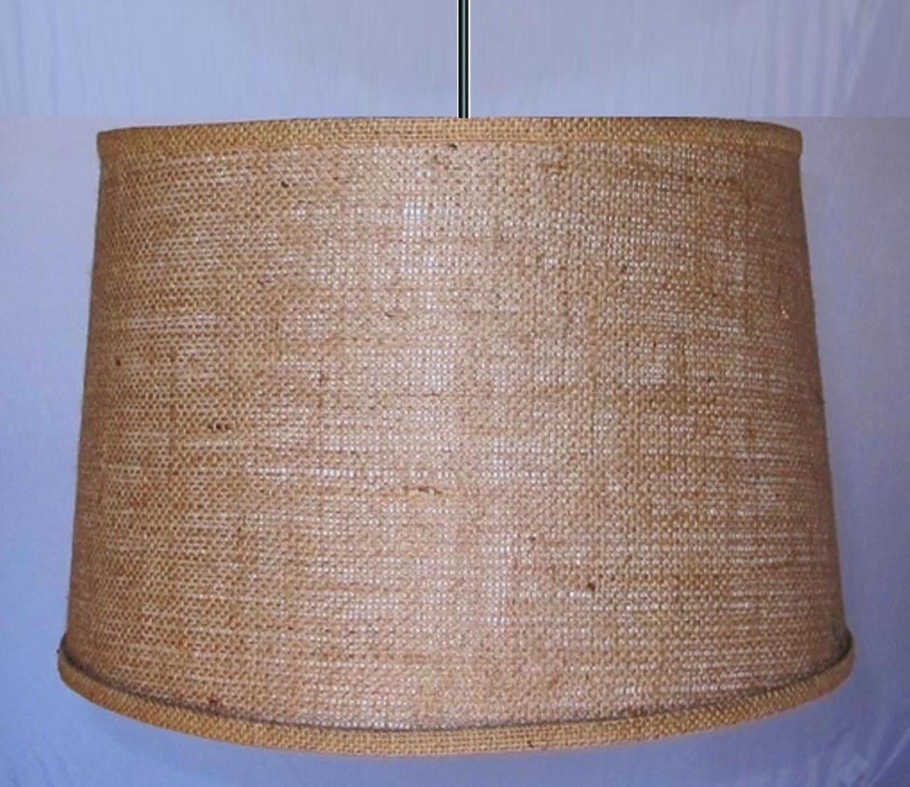 Rustic Vintage Antique Burlap Swag Lamp Pendant Light Hanging