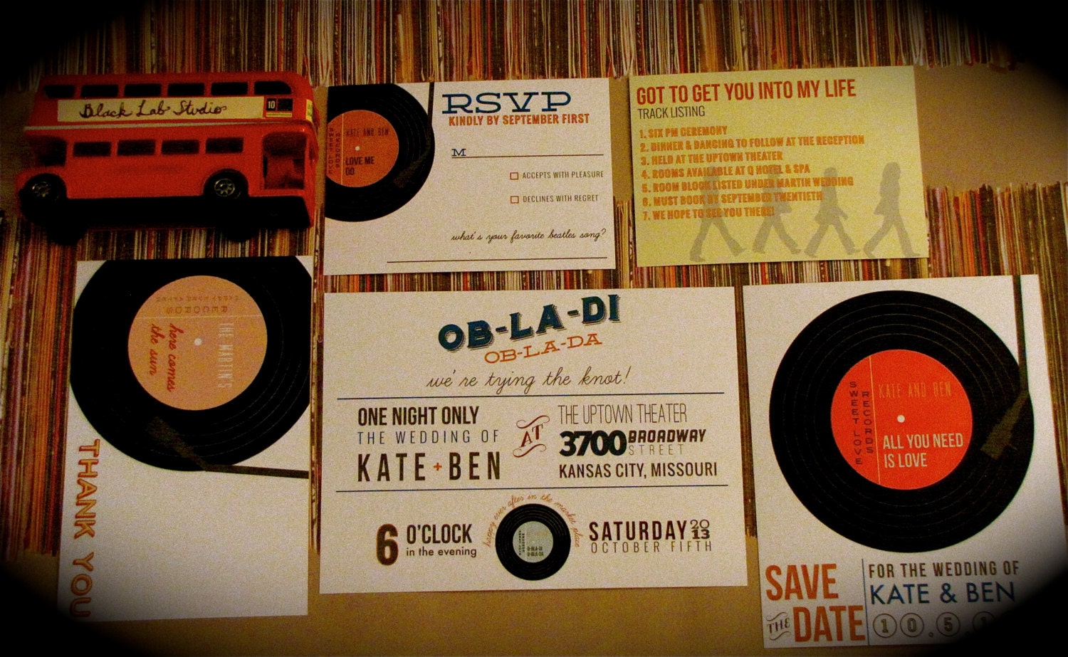 Records Wedding Invitation // Diy Printable – OnePaperHeart ...