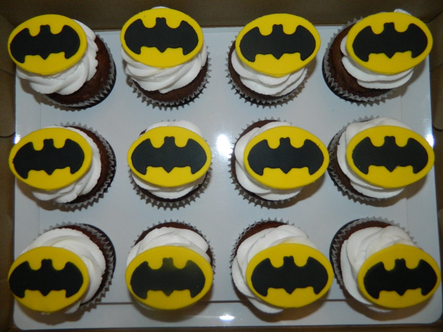 Edible Fondant Batman Inspired Cupcake and Cake Toppers