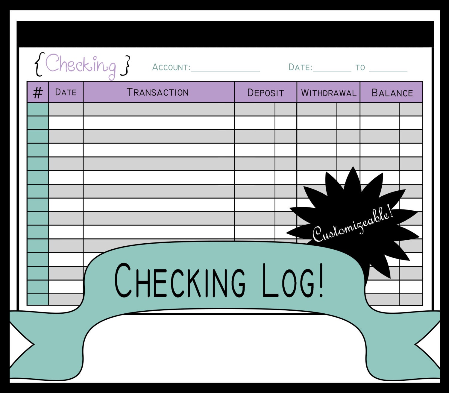 It is an image of Modest Printable Check Register Half Page This is a graphic of Modest Printable Check Register Half Page
