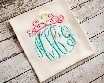 Fancy Princess Crown Embroidery Design