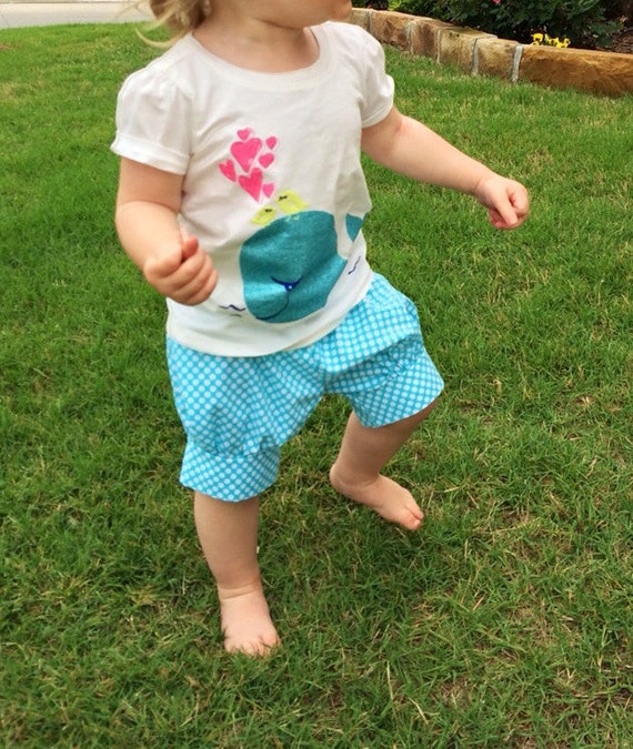 Items similar to Baby & Toddler Girl Bubble Harlem Shorts Turquoise