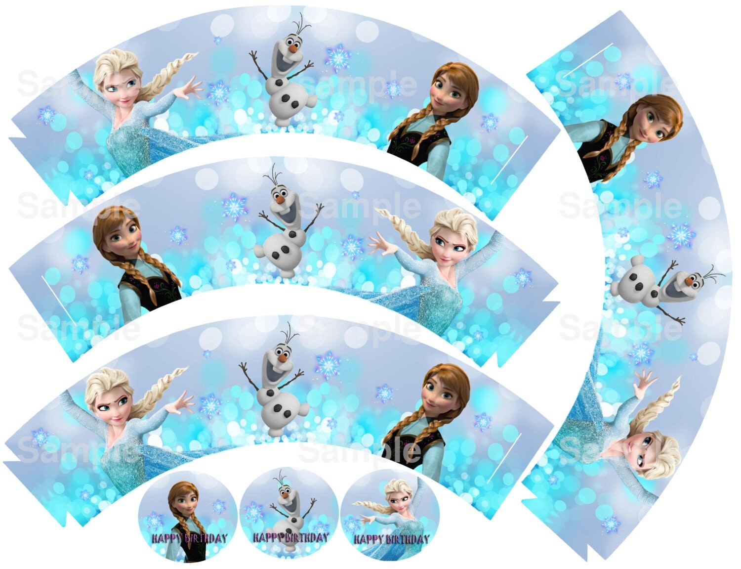 Disney Frozen cupcake wrapper