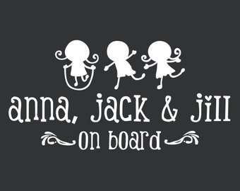 Customized Baby on Board Sticker/Decal for a Girl with by Mipka