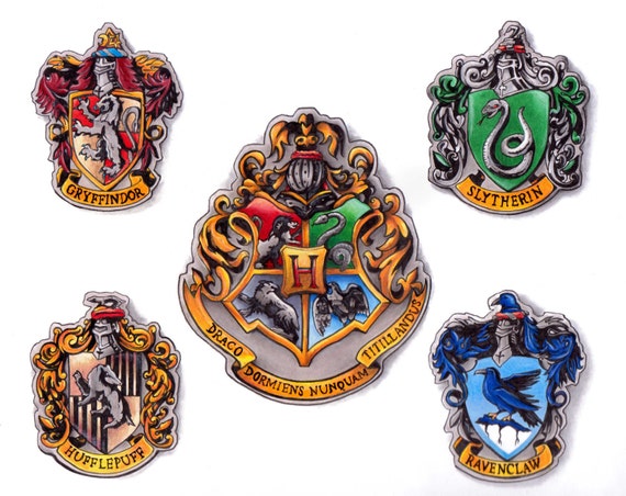 Items similar to Harry Potter Hogwarts School Individual House Crests ...