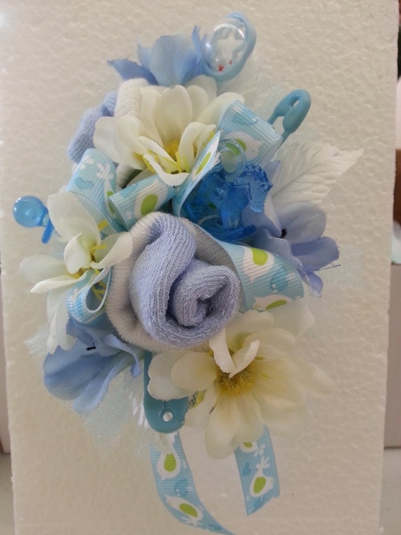 Blue & White Baby Boy Silk Corsage
White And Baby Blue Corsage