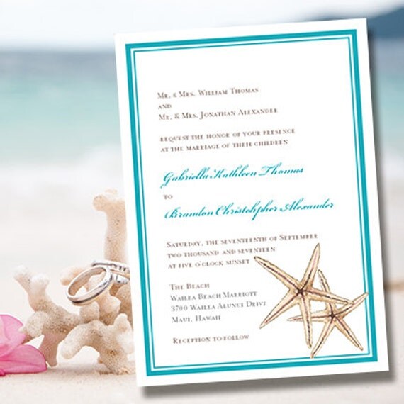 Wedding Invitations Beach Template 7