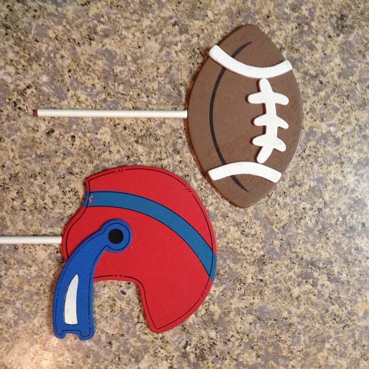 Set of 6 Football Centerpieces Sports Baby Shower
