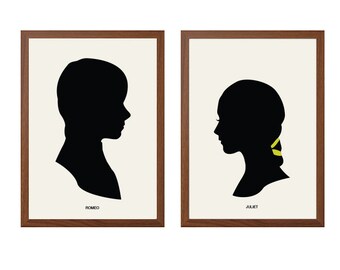 ROMEO And JULIET Poster : Shakespeare Modern Illustration MovieSeries Retro Art Wall Decor