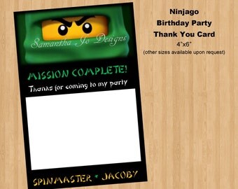 Popular items for Ninjago thank you on Etsy