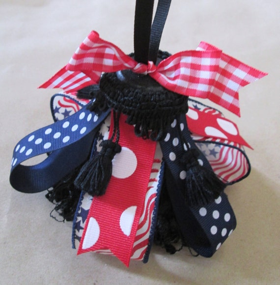 4th of July Party Decor, Stars and Stripes Decorative Holiday Tassel, Americana Decor